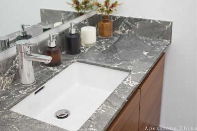 Solid grey Marble vanity tops