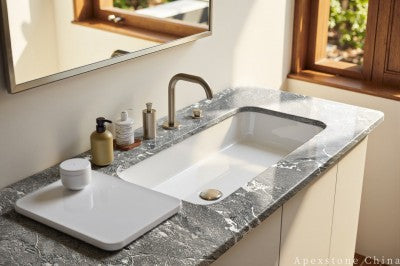 Solid grey Marble vanity tops