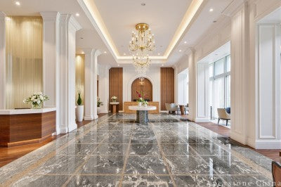 4 inch grey Marble floor lounge