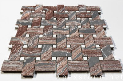 red Fendi Red Marble floors