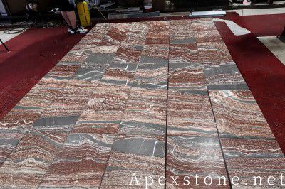 red Fendi Red Marble floors