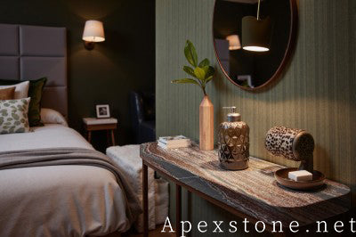 small red Marble nightstand
