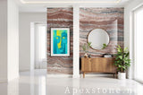 24x24 red Marble wall entry hall