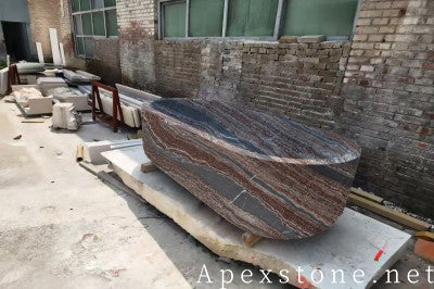 jacuzzi Fendi Red Marble bathtub