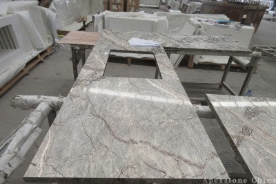 Fior Di Pesco stone grey Marble slabs