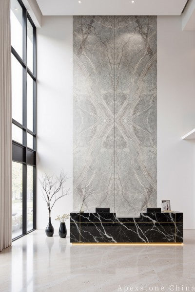 30mm grey Marble floor office