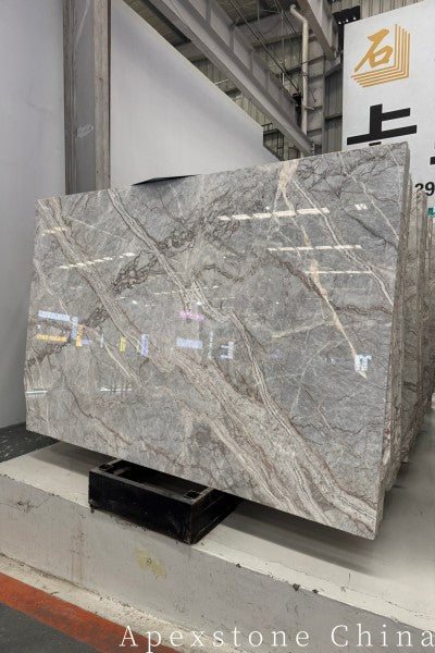 Fior Di Pesco stone grey Marble slabs