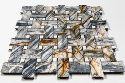 white Flowing Color Granite floors