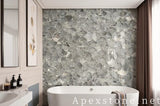 leathered Fossil Ash Marble tiles
