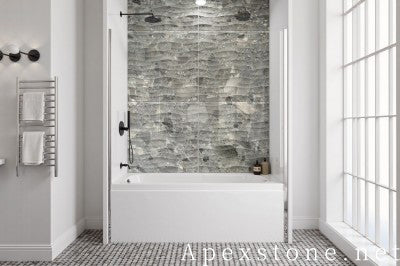 leathered Fossil Ash Marble tiles
