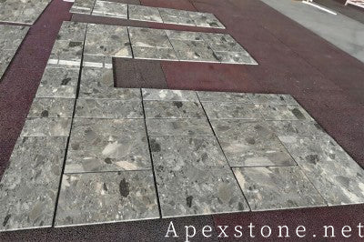 leathered Fossil Ash Marble tiles