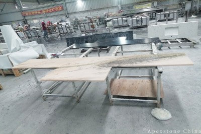 2cm Green Crystal Quartzite tops