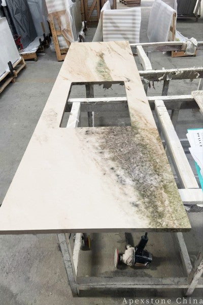 2cm Green Crystal Quartzite tops