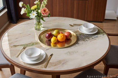 real white Quartzite dining table