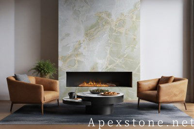 rectangle green Onyx top TV Stands