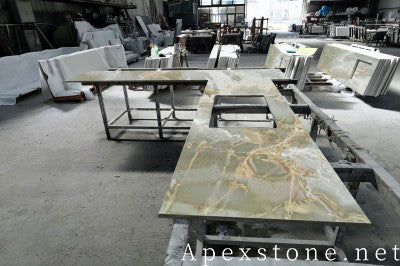 Leathered Green Onyx Onyx tops