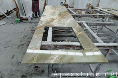Leathered Green Onyx Onyx tops