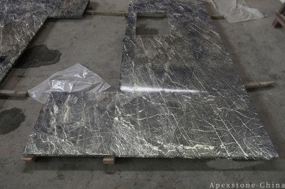 9 foot Grigio Carnico Marble island countertops