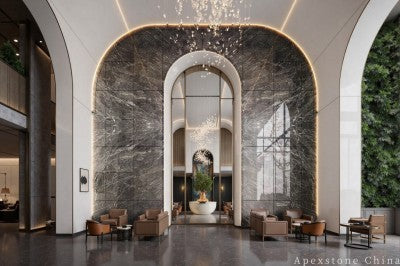stone veneer grey Marble wall office