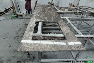 3cm Hermes Grey Marble tops