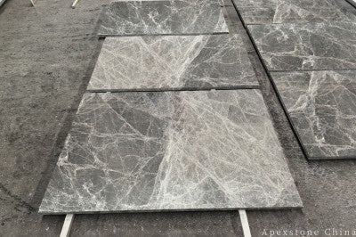 stacked stone grey Marble coping walls