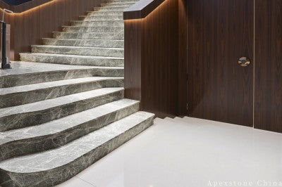 polished grey Marble floor hotel