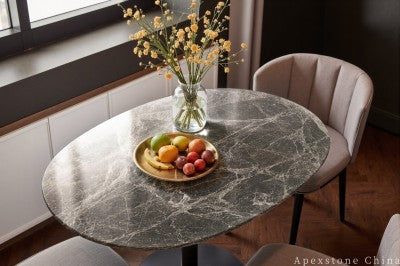 with storage grey Marble coffee table