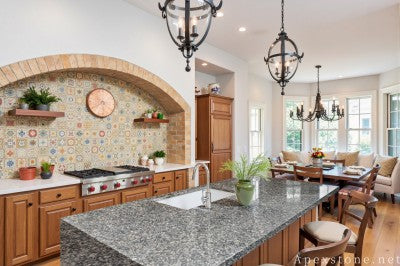 Thin Indian Mahogany Granite island countertops