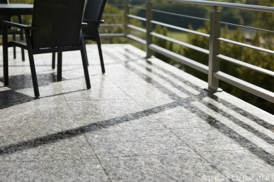 24x24 brown Granite pavers driveway