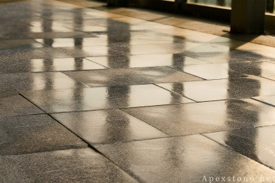 24x24 brown Granite pavers driveway