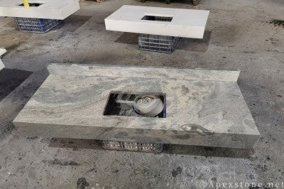 3/4 inch Indian Sky Blue Granite vanities