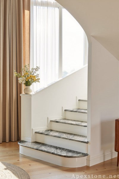 prefab blue Granite wall staircase