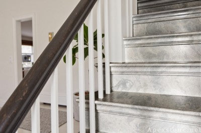 prefab blue Granite wall staircase
