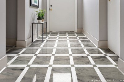 small white Quartzite wall entry hall