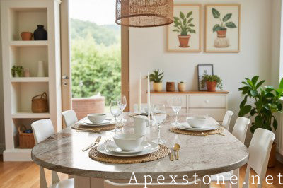 italian pink Marble dining table
