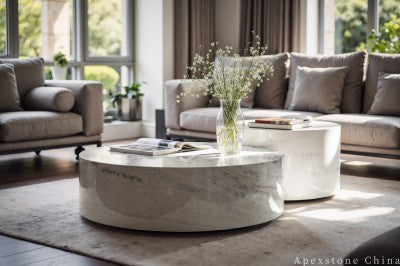 vintage white Marble coffee table