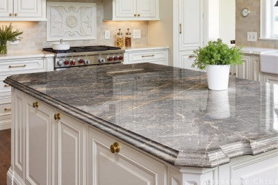 black Marble Laminate island kitchen