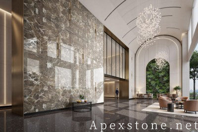 2 inch grey Marble wall office