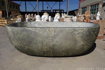 oval Lotus Pond Moonlight Marble bathtub