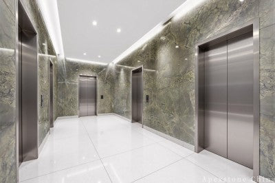 3x6 green Marble wall hotel