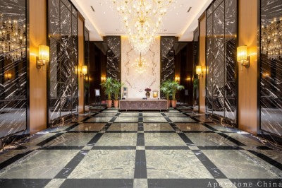 3x6 green Marble wall hotel