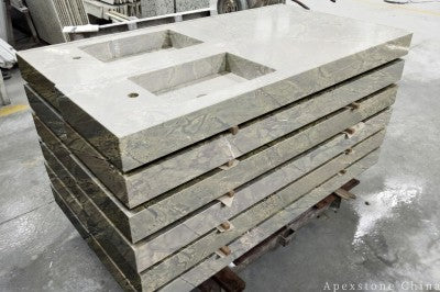 prefab green Marble sinks