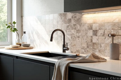 12 x 24 Luna Grey Marble tiles