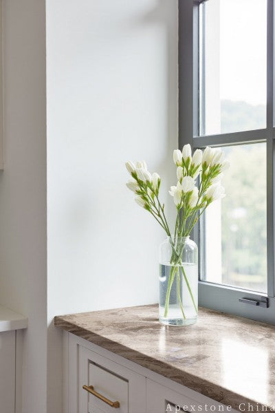 sealed grey Marble window sills