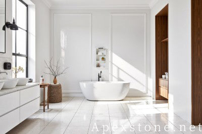 white Macbeth Marble floors
