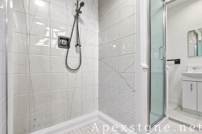 white Marble luxury bathtub shower