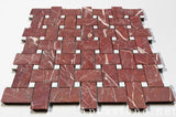 small Mandela Red Marble mosaic tiles