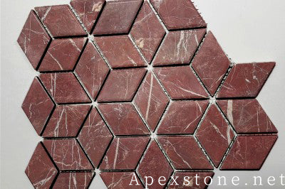 small Mandela Red Marble mosaic tiles