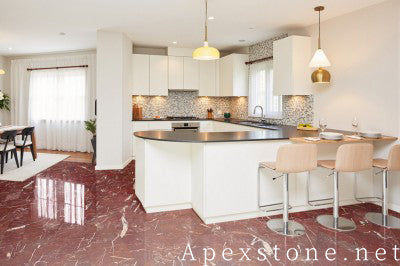 small Mandela Red Marble mosaic tiles
