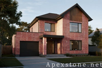 3/4 inch red Marble garden walls